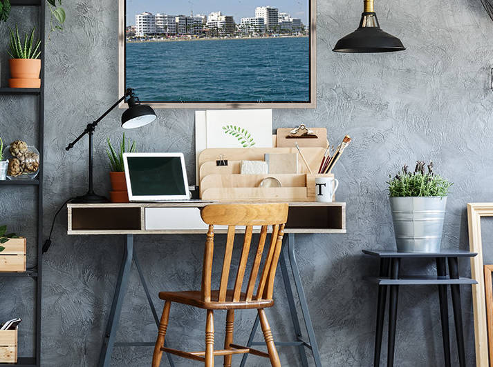 Coast view with modern buildings and hotels of Larnaca in Cyprus by Vlad Radulian