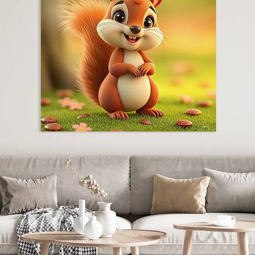 Happy Cartoon Squirrel Digital by Art Visions