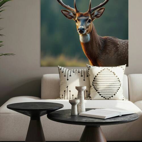 Majestic Buck in Golden Light by Art Visions