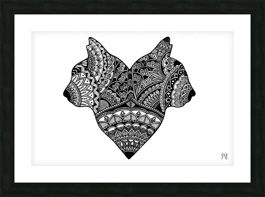 The Loving Cats Picture Frame print