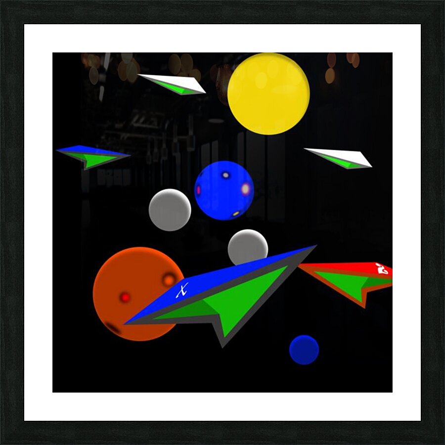 Busy Space Picture Frame print