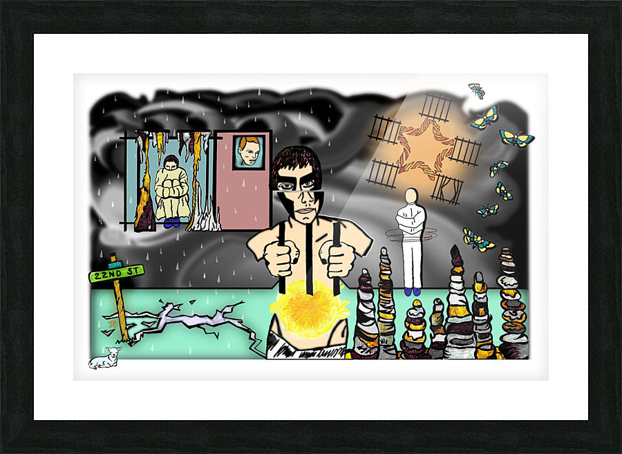The Cage Picture Frame print