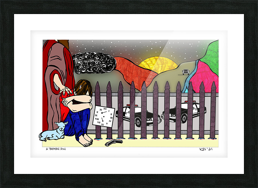 A Broken Son Picture Frame print