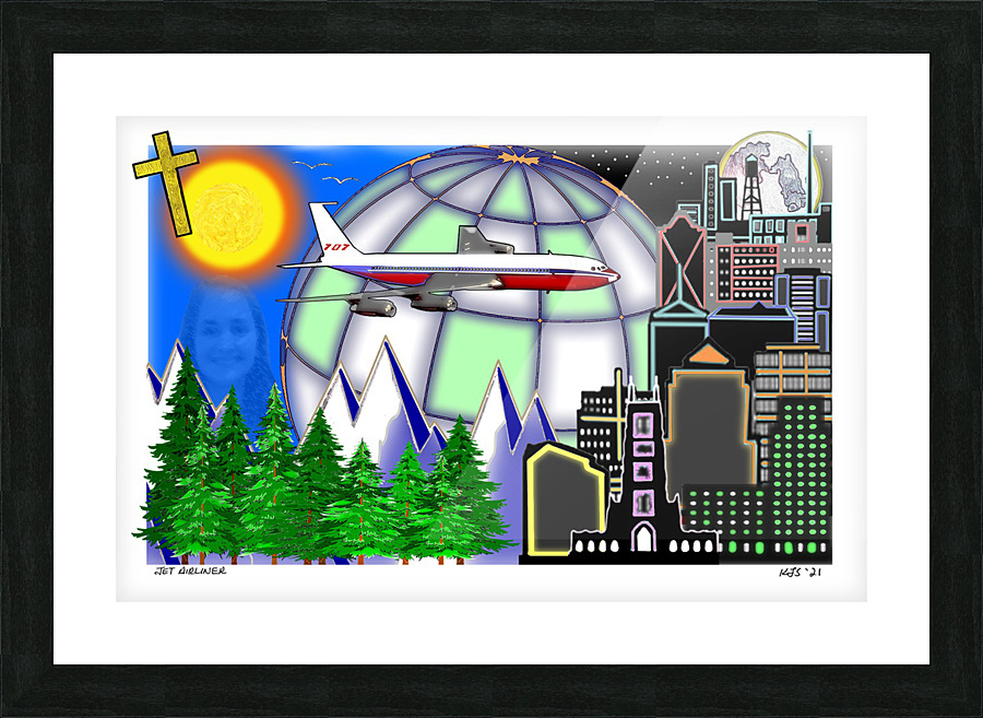 Jet Airliner Picture Frame print