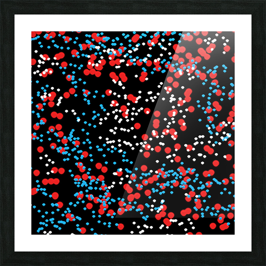 Multicolored Bubbles Motif Abstract Pattern Picture Frame print