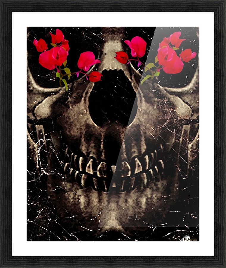 Death and Flowers Picture Frame print
