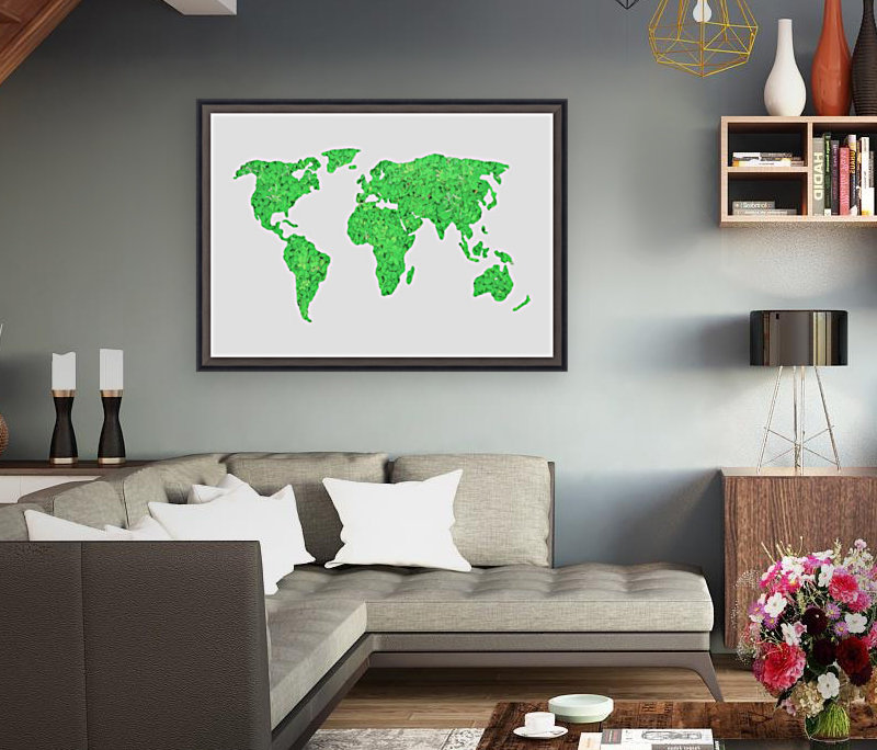 Environment Concept World Map Illustration Reproduction