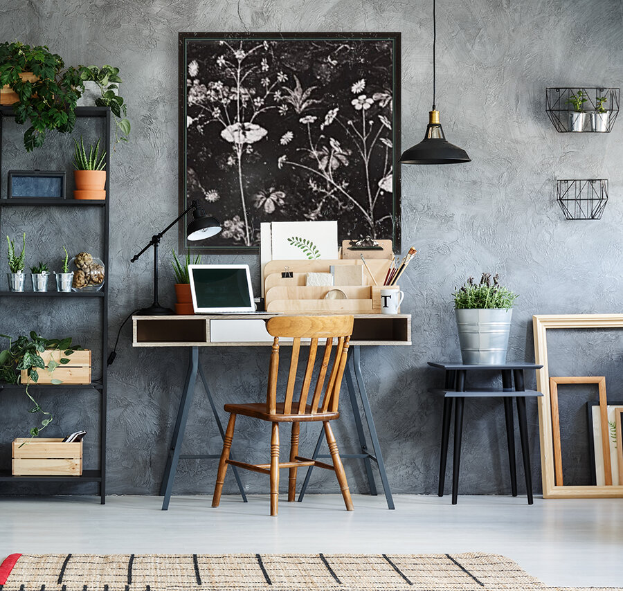Dark Floral Artwork Reproduction