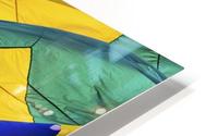 Brazil Flags Waving Background HD Metal print