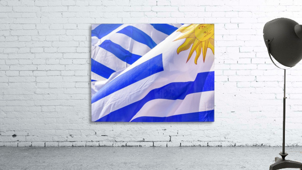 Uruguay Flags Waving Wall Preview