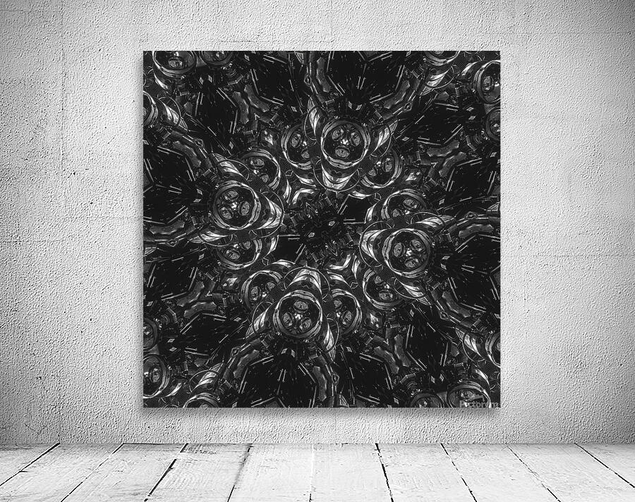 Futuristic Geometric Radial Pattern Wall Preview