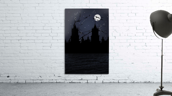 Dark Scene Illustration Wall Preview