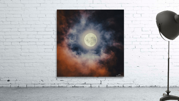 Dark cloudy moonscape Wall Preview