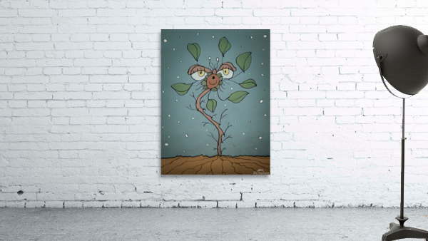 Fantasy flower landscape drawing Wall Preview