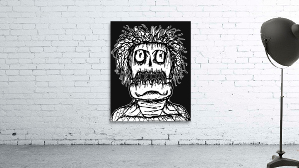 Skull monster portrait illustration Wall Preview
