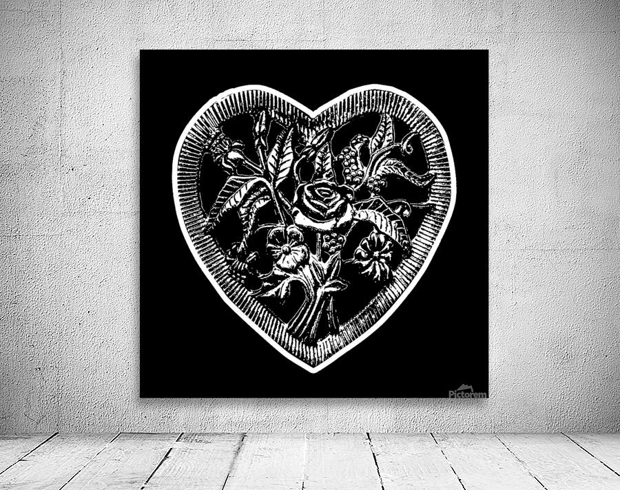 Heart shape ornament stencil graphic Wall Preview