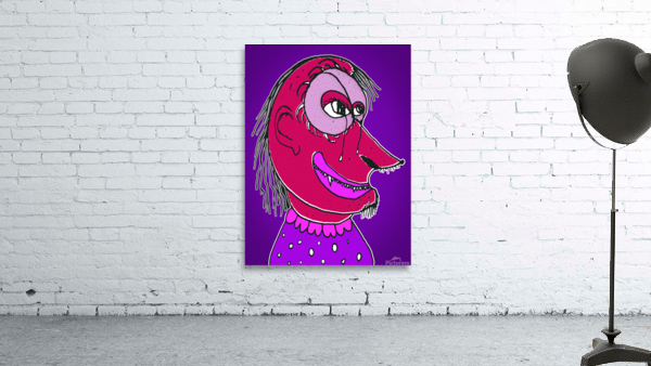 Creepy monster clown drawing Wall Preview