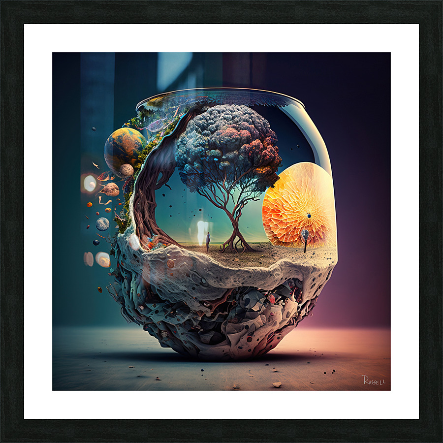 Worlds In A Glass Picture Frame print