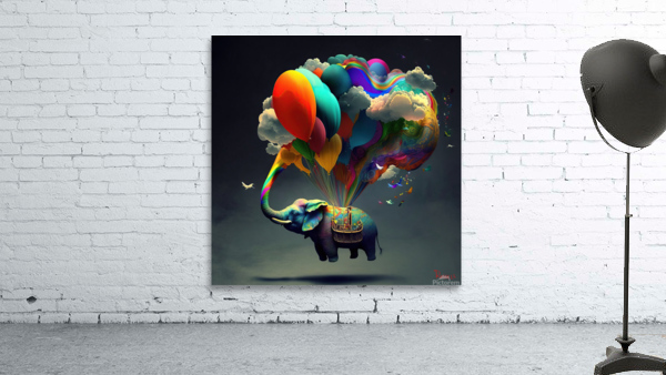 Rainbow Elephant Wall Preview