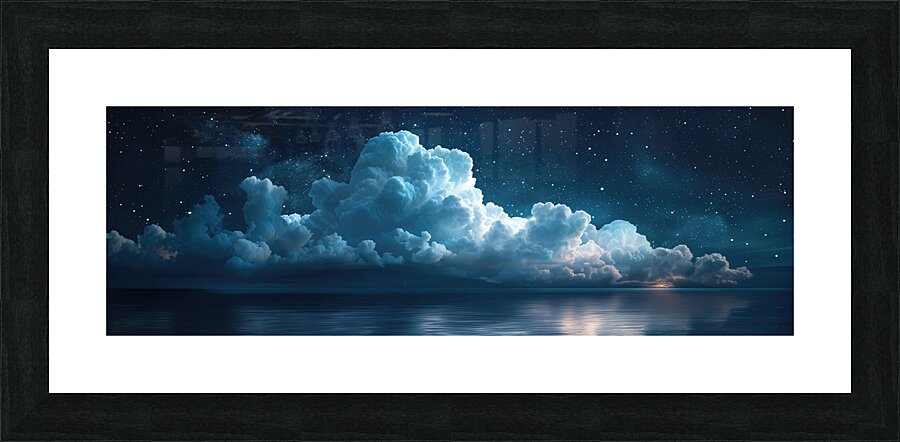 Floating Cloud Formation on Water Picture Frame print