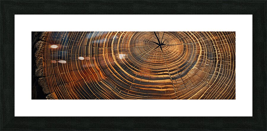 Cut Tree Trunk Rings Picture Frame print