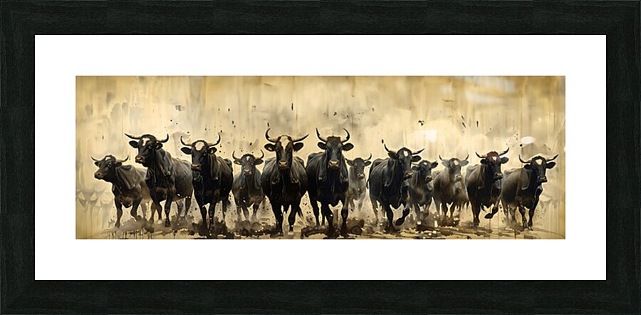 AbstractCows Picture Frame print