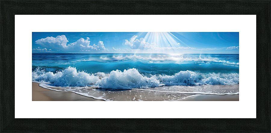 Inspirational Beach Sun Rays Picture Frame print