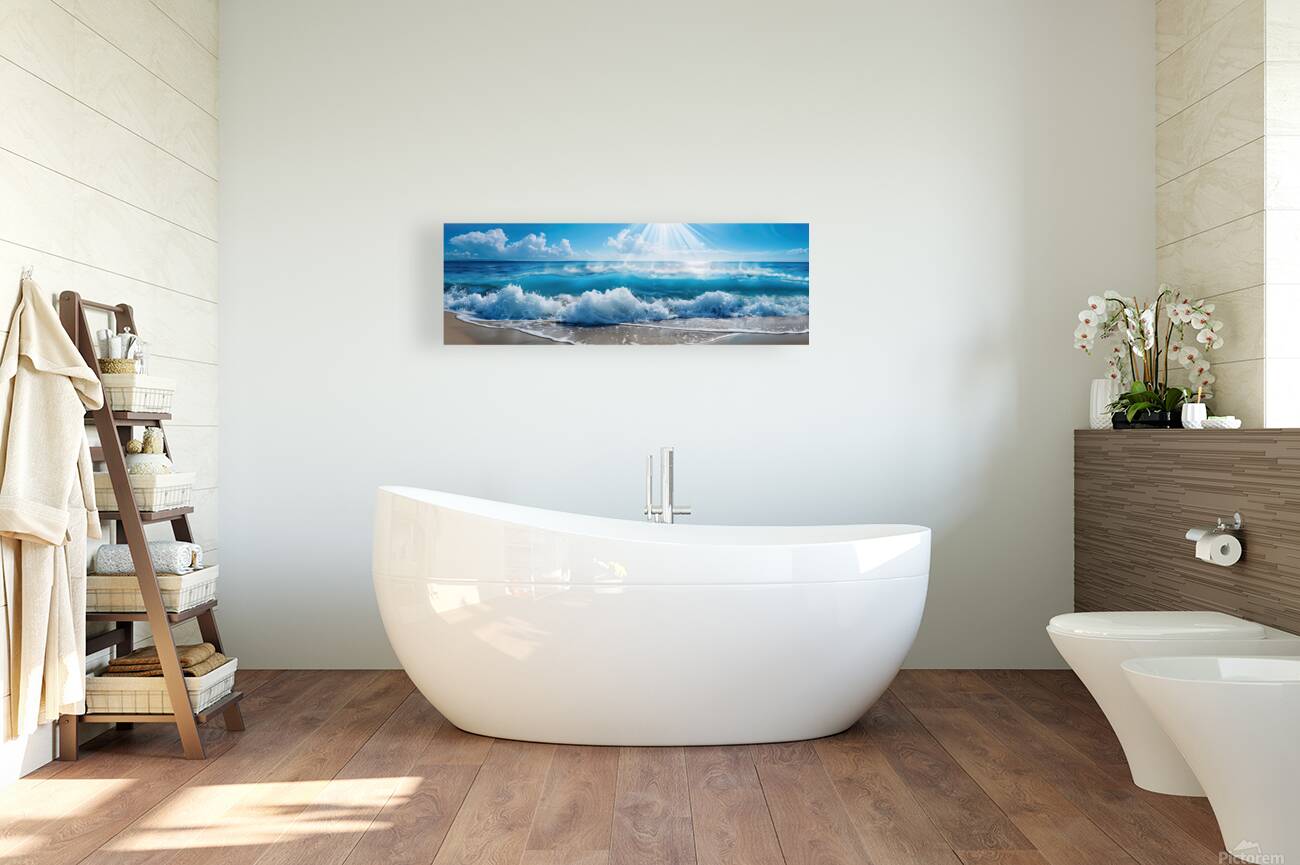 Inspirational Beach Sun Rays Reproduction