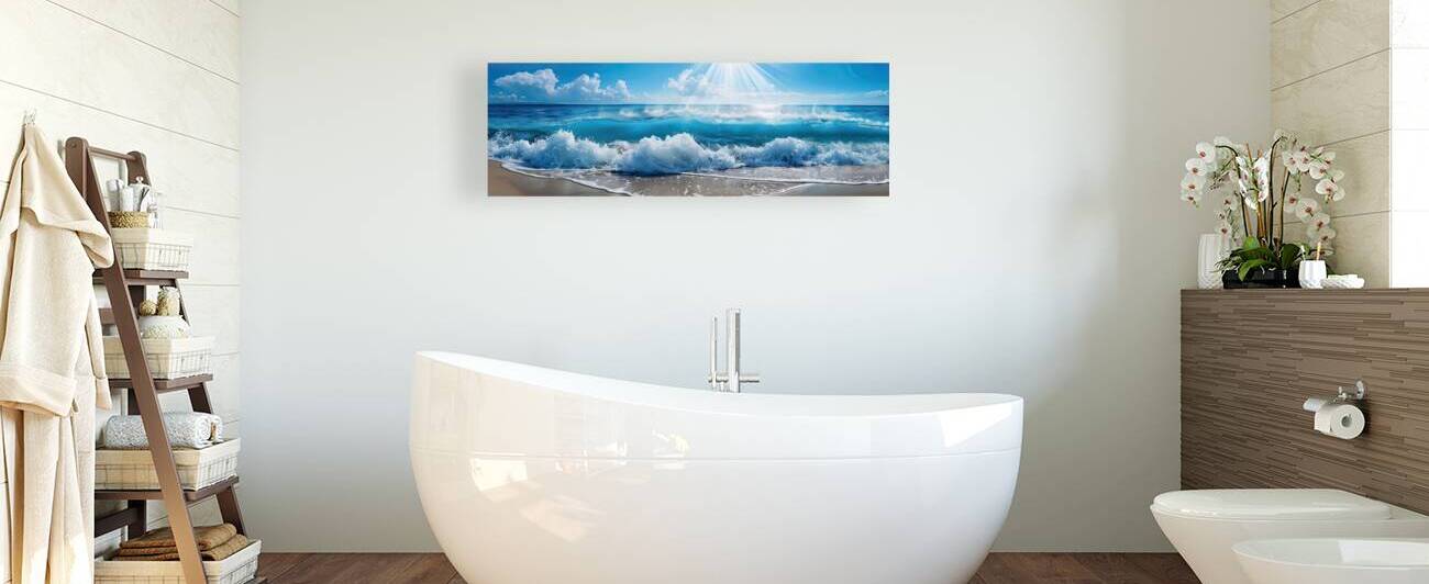 Inspirational Beach Sun Rays Reproduction