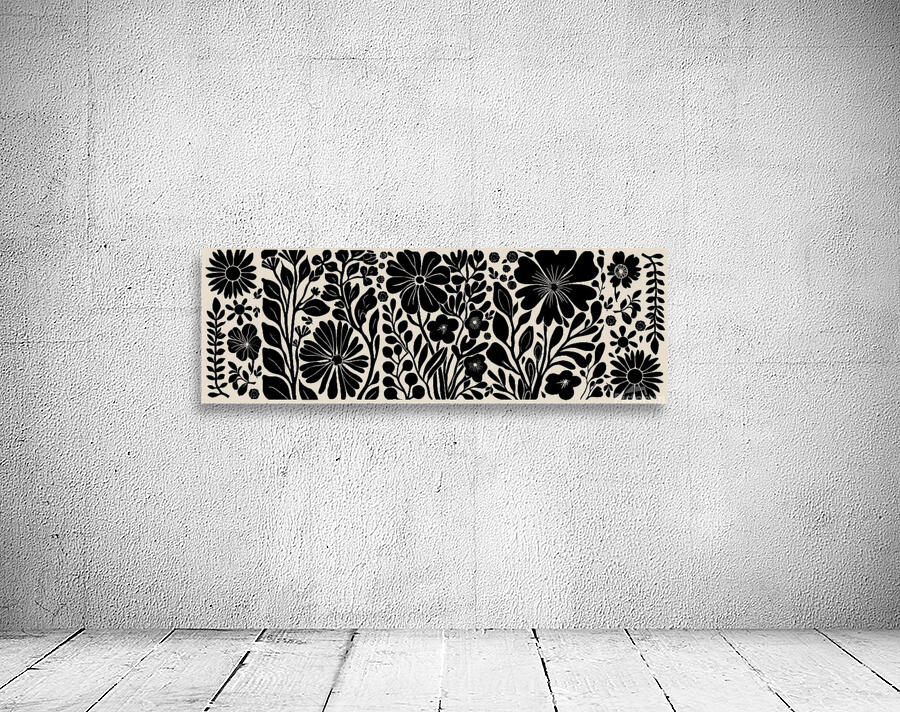  Abstract Geometric Flowers Wall Preview