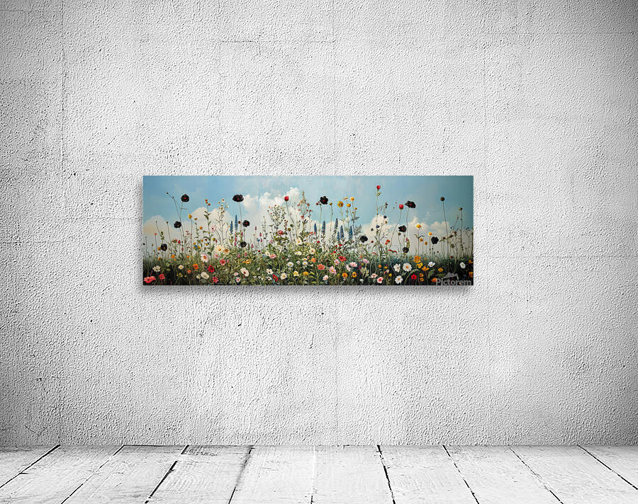 Blue Sky Flower Garden Wall Preview