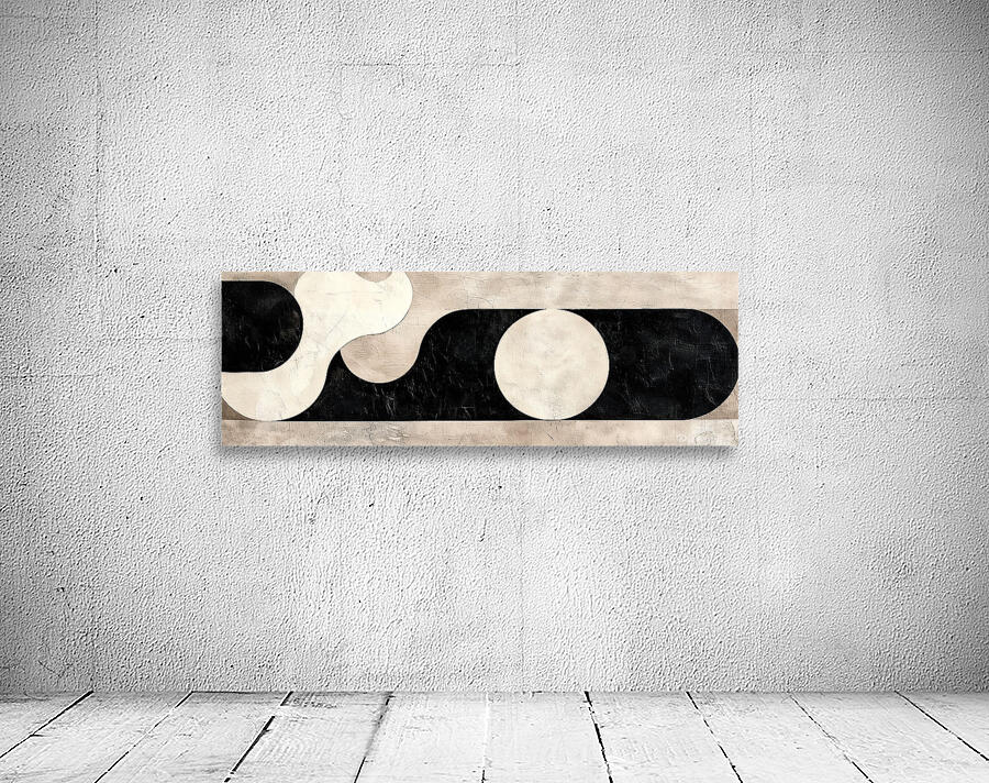 Abstract Geometric Black & White Wall Art Wall Preview