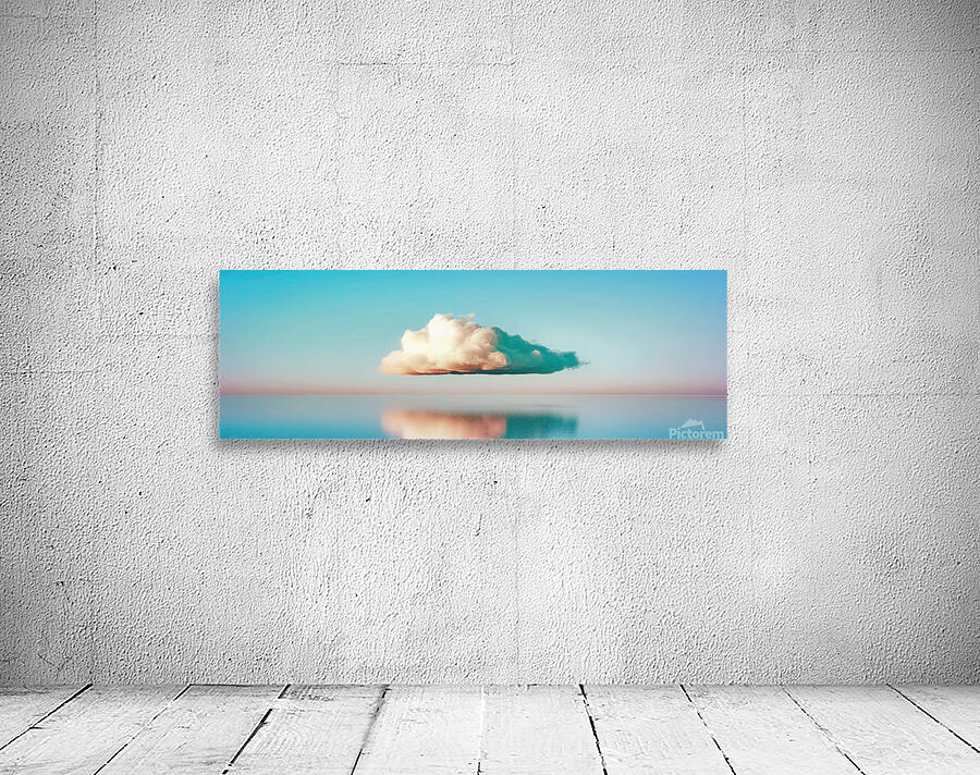 White Cloud Floating Over Lake Wall Preview