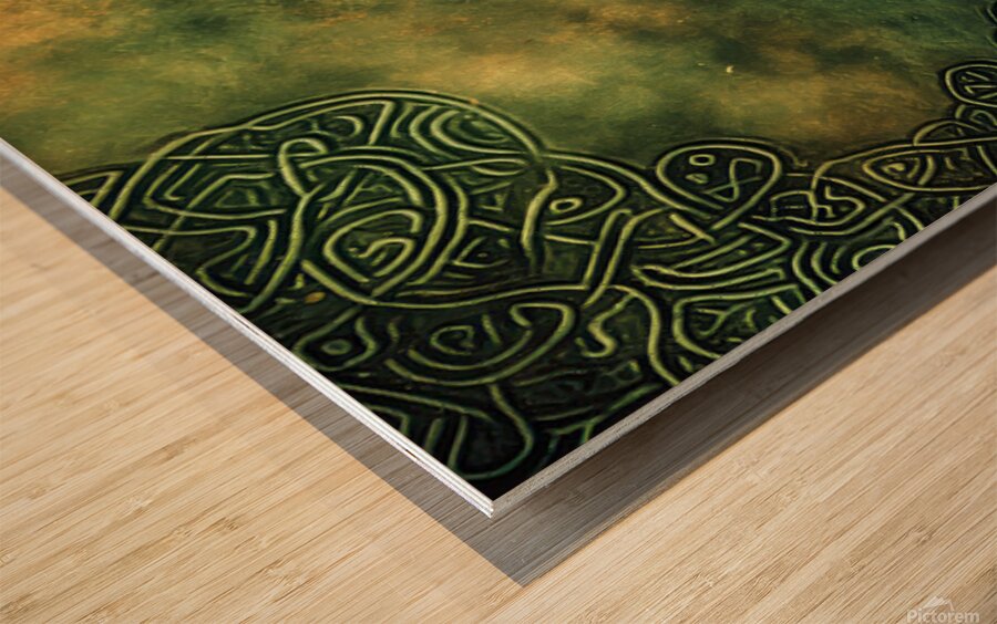 Medieval Celtic Tree of Life Yggdrasil Painting Wood print