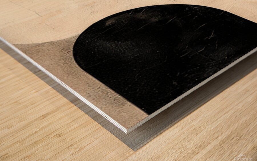 Abstract Geometric Black & White Wall Art Wood print