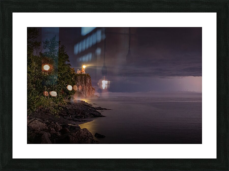 Evening Storm at Split Rock Lighthouse Picture Frame print