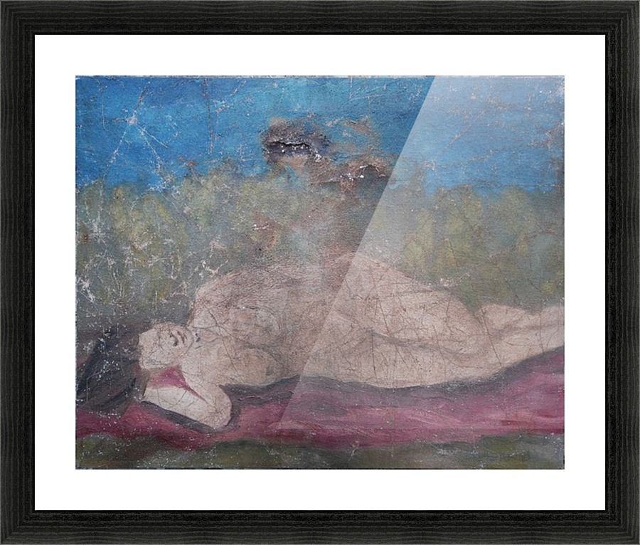 Lying down Picture Frame print