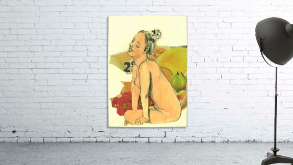 Marie with strawberries Wall Preview