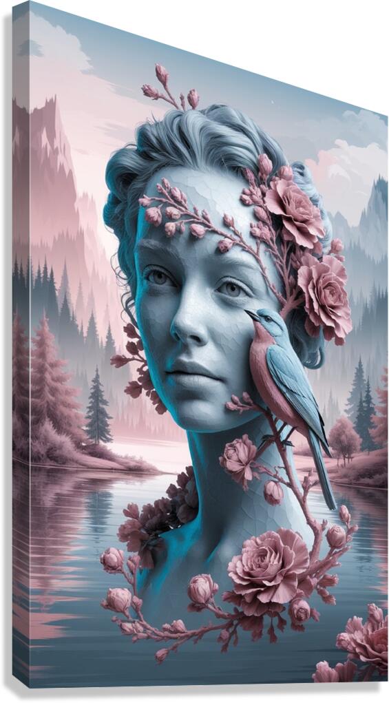 3d  bird sitti 2B9d2hBl Canvas Print