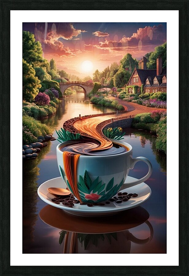 3d coffee gHpC3TUS Picture Frame print