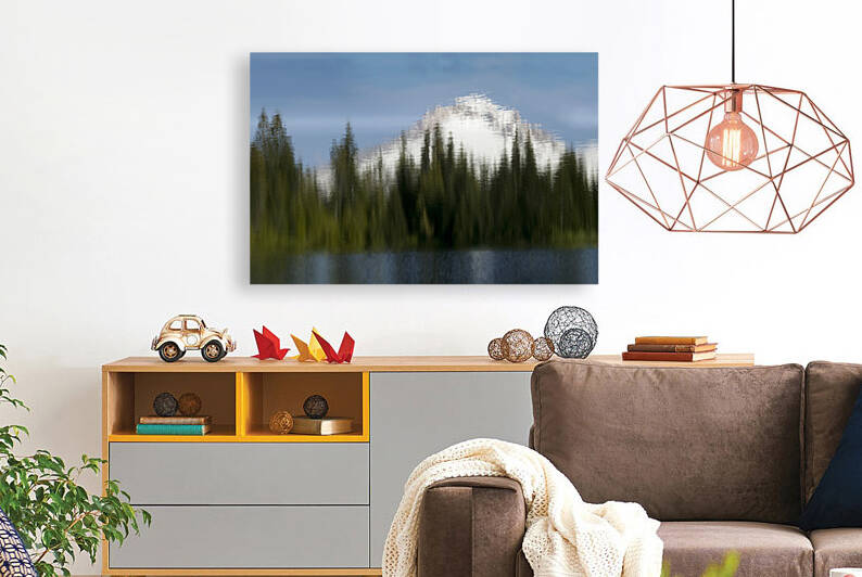 Mount Hood Oregon reflected in Trillium Lake 36 x 24 by Claude Gauthier
