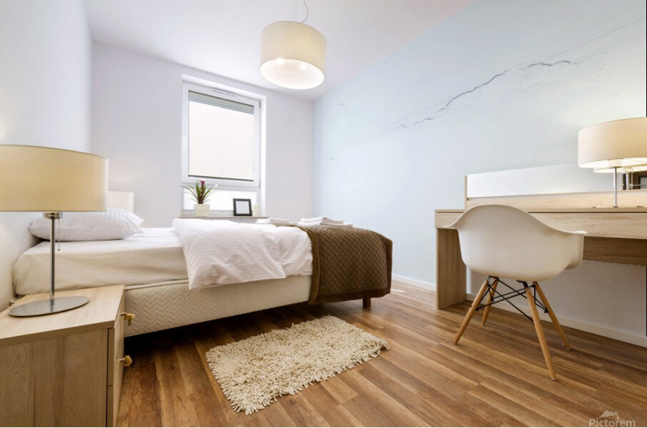  lines white blue Mural print