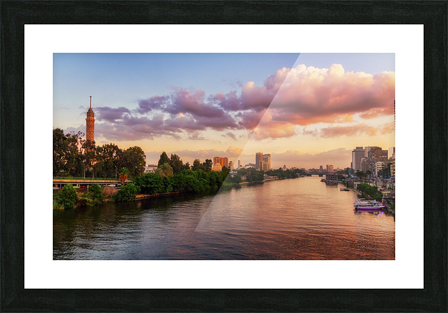 cairo tower at sunset Picture Frame print