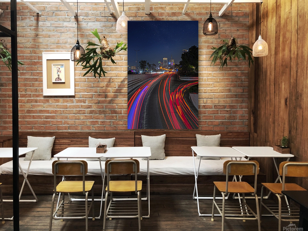 Cairo night light trails  Reproduction