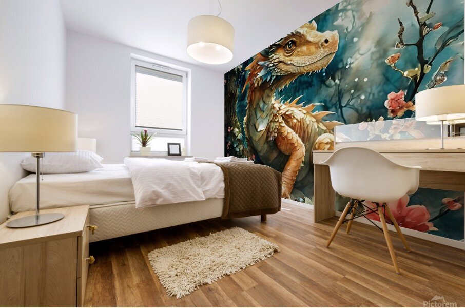 Dragon In The Forest Mural print
