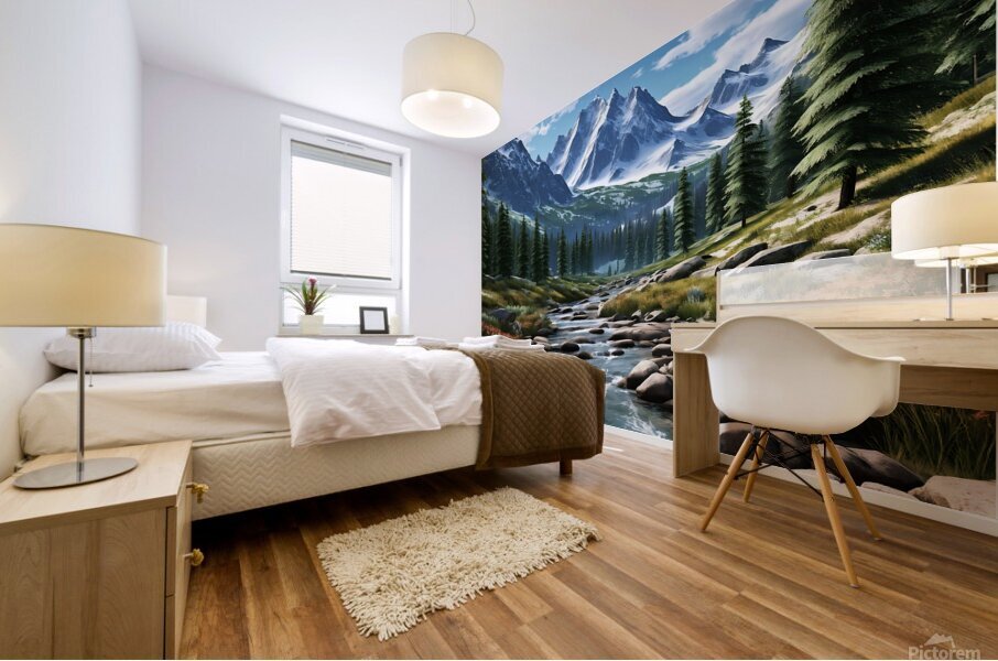 Mountain Stream Mural print