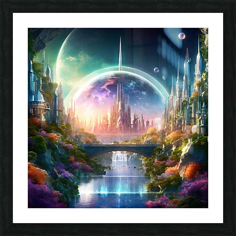 Space City Picture Frame print