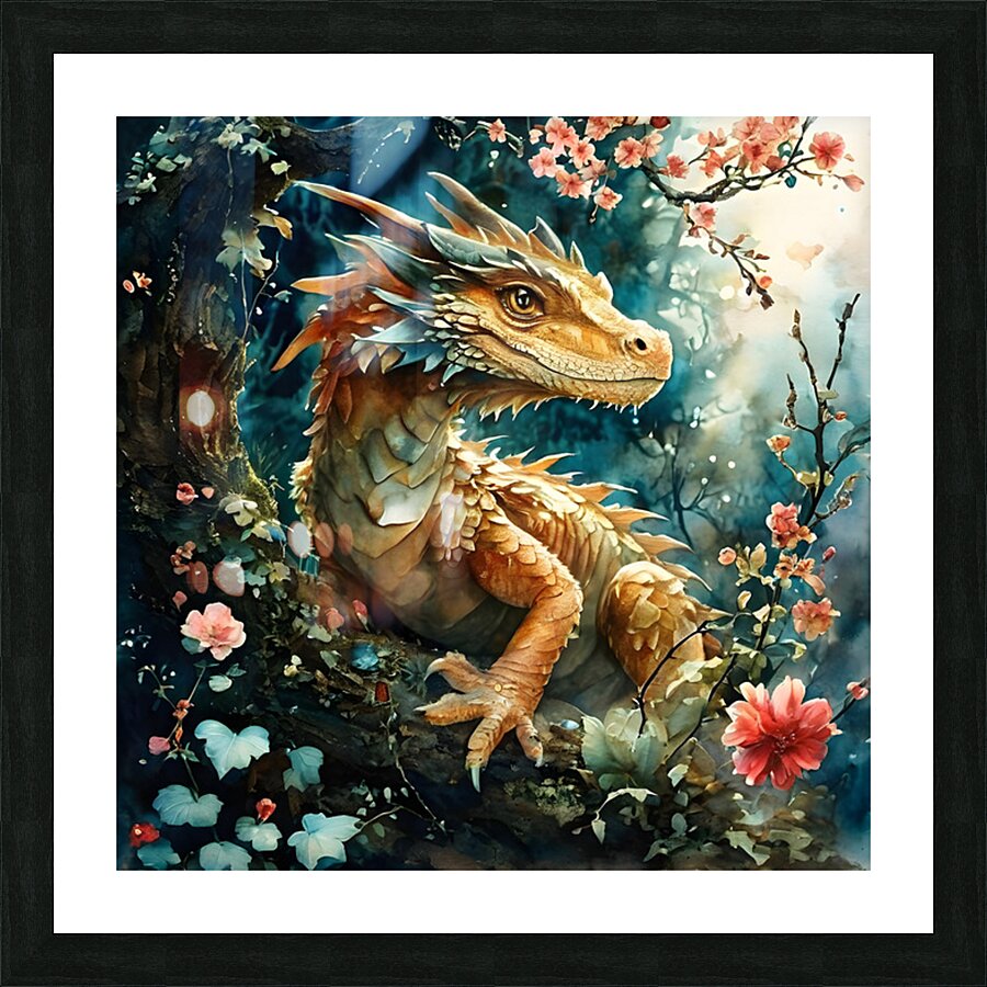 Dragon In The Forest Picture Frame print
