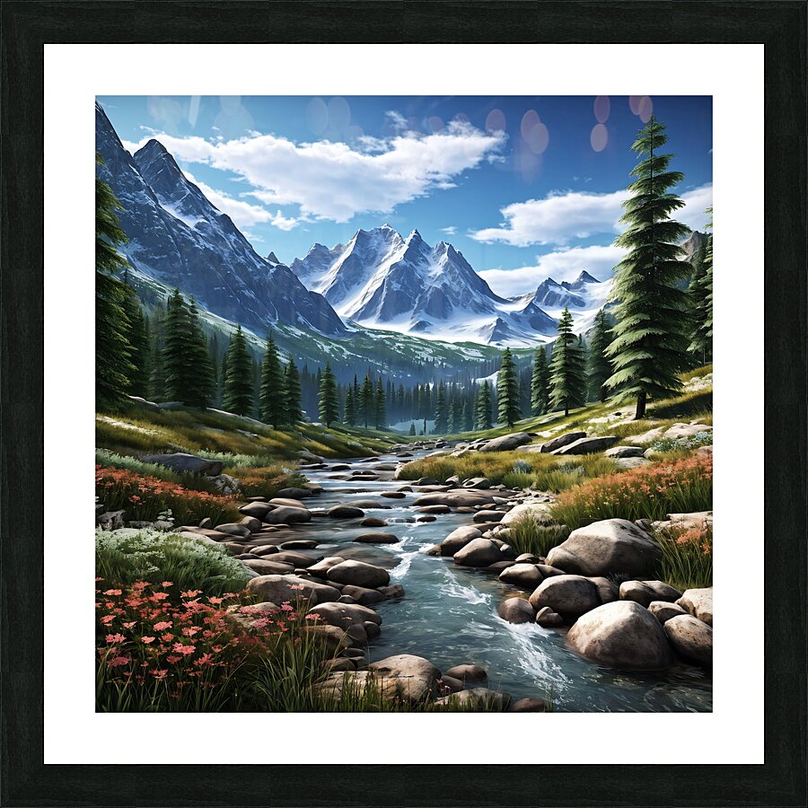 Mountain Stream Picture Frame print