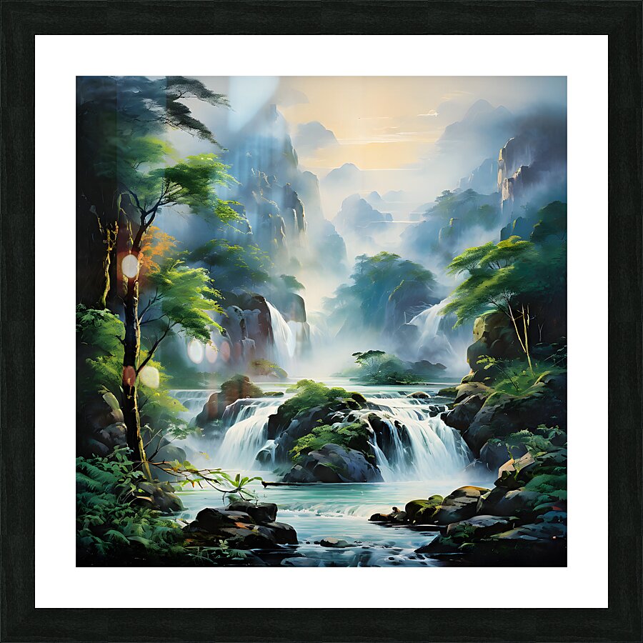 Waterfall Picture Frame print